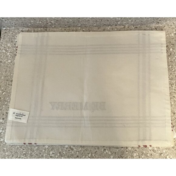 St Nicholas Square Christmas Placemats Red White Lot of 4 Unique Sayings Cotton - Picture 5 of 14